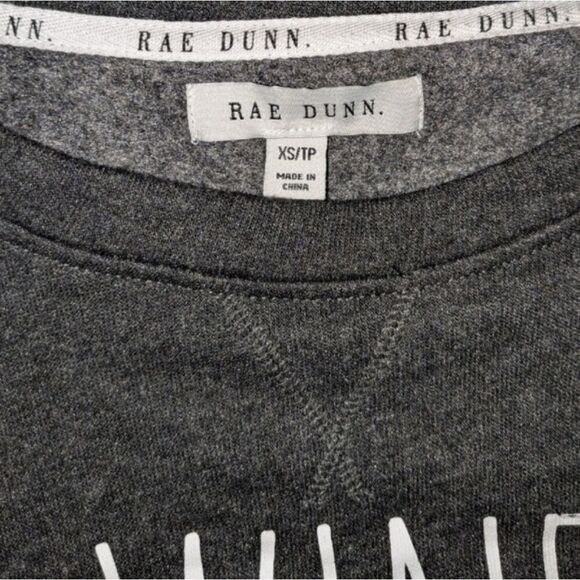 Wine Down Graphic Sweatshirt oversized Rae Dunn crewneck top long sleeve shirt - Picture 3 of 16